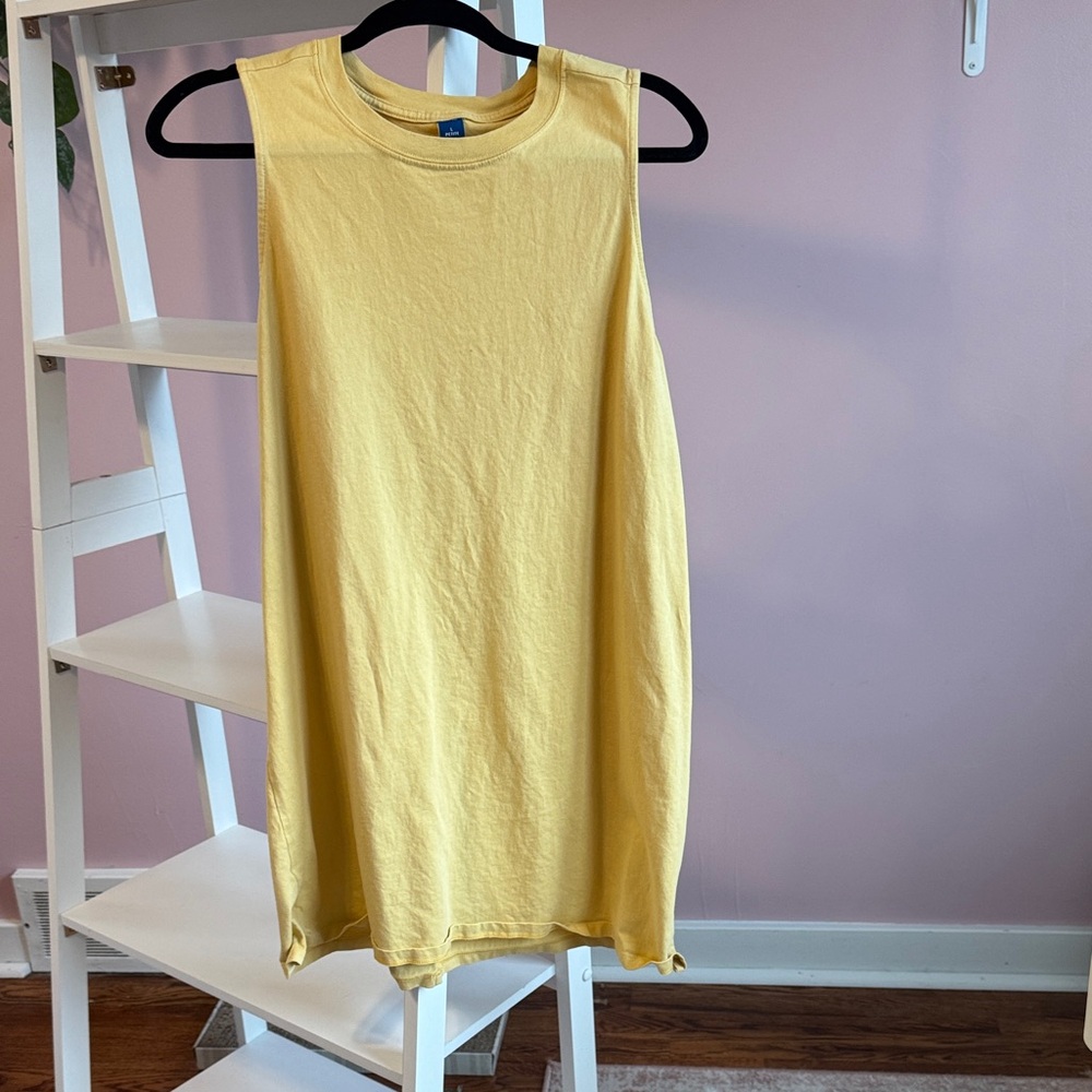 Old Navy Yellow Muscle Tee Dress